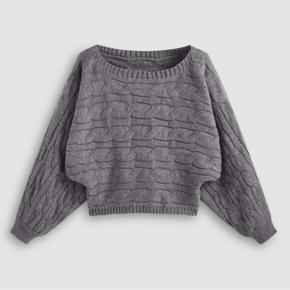 Cider Gray Cable Knit Plus Size Sweater NEW 2XL